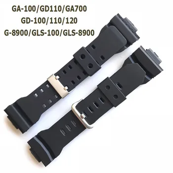 Черный ремешок для умных часов ga700/ga110 Замена ремешка для часов GA-700/GA-110/200/GLS-8900/GLS-100/GLS-8900 Браслет на запястье