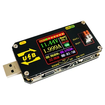 Тестер зарядки с цветным экраном USB с ЧПУ для снижения напряжения и повышения напряжения источника питания, измеритель тока, тестер XY-UMPD